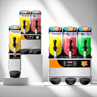 Machine à boissons glacées Baiwin en acier inoxydable, distributeur de boissons à 2 robinets, qualité alimentaire, pour thé au lait et desserts