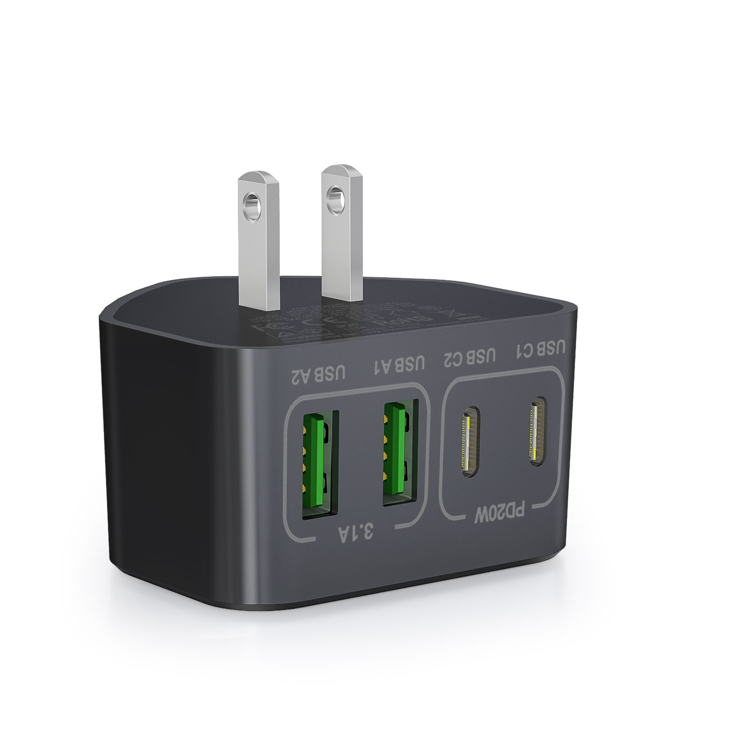 Black(US Plug)