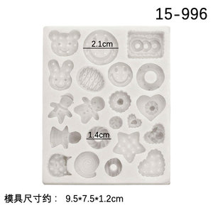 <span class=keywords><strong>Stampi</strong></span> in Silicone Ecologici a Forma di Dessert con Faccine Sorridenti e Cuori <span class=keywords><strong>per</strong></span> Decorazioni di Ciambelle e Cioccolato - Product Image 5