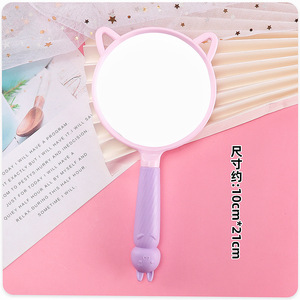 Custom Logo Square Handheld Makeup <b>Mirror</b> Portable Plastic Handle Cosmetic <b>Mirror</b> for Women - Product Image 2