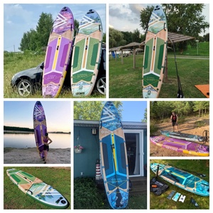 Bán buôn ván chèo đứng lên bơm hơi màu hồng OEM, kích thước 11'6'*35'*6', giá ván lướt sóng Iboard, ván chèo mềm - Product Image 3