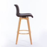 Chaise pivotante de loisir au design moderne Base en métal chromé avec pied haut Tabouret de bar en plastique pour salle à manger, cuisine, meubles de maison