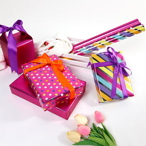 Venta al por mayor 80g cumpleaños Rosa rojo papel tisú aluminizado 43*300cm regalo de lujo embalaje personalizado rollo de papel de regalo - Product Image 6