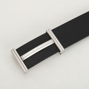 Ceintures en cuir à boucle en acier formelle pour hommes de luxe de haute qualité personnalisable réglable facile à utiliser - Product Image 5