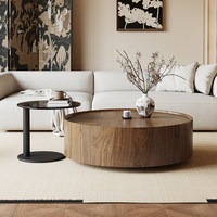 Table basse ronde en bois classique ensemble de Table basse de salon moderne en bois ensemble de Table centrale de concepteur de Style rétro pour la maison