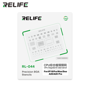 Plantilla de Reballing para CPU RELIFE RL 044 IPZ18, Grosor de 0.12mm, Plantilla de Soldadura BGA para Reparación de Placas Base de Teléfonos IP18 PM Duo <span class=keywords><strong>A20</strong></span> A20Max - Product Image 6
