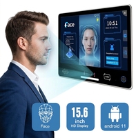Terminal de Reconocimiento Facial Biométrico Personalizado de 15.6 Pulgadas, Sistema de Control de Acceso y Gestión de Asistencia con Código QR NFC, OEM ODM Reset