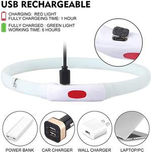 2024 accesorios para perros, <span class=keywords><strong>Collar</strong></span> de perro Con luz intermitente impermeable para mascotas, recargable por USB, seguridad nocturna, <span class=keywords><strong>Collar</strong></span> de perro Led luminoso que brilla intensamente - Product Image 5