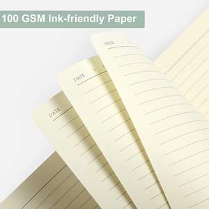 Carnet de notes en cuir rigide A5 OEM ODM, 100 feuilles, reliure cousue, pour le bureau ou comme cadeau - Product Image 6