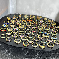 Multi Styles Vintage Enamel Bagues pour femmes Couleur Mixte Bague d'anniversaire de mariage