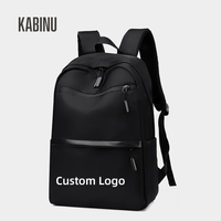 Sac à dos pour ordinateur portable avec logo personnalisé, plusieurs poches zippées, look simple, vente chaude
