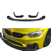 Protection inférieure de pare-chocs avant en carbone modifiée pour BMW F80 F82 F83 M3 M4 2015-2019, accessoires extérieurs
