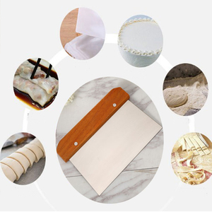 Dụng Cụ Nạo Cán Gỗ Màu Đỏ Thủ Công Xẻng Làm Bánh Mì Dụng Cụ Nạo Bột Nhà Bếp Bằng Thép Không Gỉ - Product Image 6