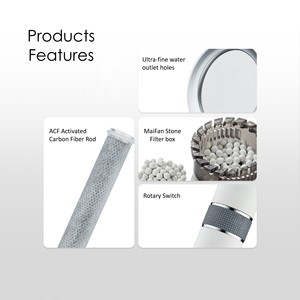 <span class=keywords><strong>หัว</strong></span>ฝักบัวแบบหมุนแรงดันสูงสำหรับดูแลผิวในห้องน้ำฝักบัวที่ถูกกรองลดคลอรีน ABS - Product Image 2