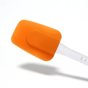 Silicone utensili da cucina in Silicone spatola resistente al calore BPA Free per cottura miscelazione Non bastone manico in plastica inossidabile