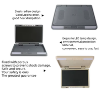 Moniteur de toit rabattable MP5 de voiture à grand écran HD LED de 22 pouces, lecteur vidéo multimédia, affichage 1080P, TV de voiture modifiée pour bus et camping-car