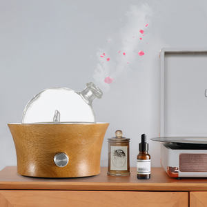 Harga Pabrik Langsung 3D Kaca Kayu Solid Diffuser Tanpa Air Minyak Aromaterapi Nebulizing Diffuser - Product Image 2