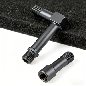 מחברי צינורות תעשייתיים יצוקים מאלומיניום בציפוי אנודייז ירוק זית, בעלי דיוק גבוה, עם הברגות, למכונות - Product Image 2