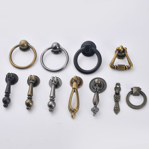 Furniture Handle And <b>Knob</b> Zinc Alloy Ring Shape Cabinet Drawer Pull Minimalist Design Durable Single Hole - Product Image 1