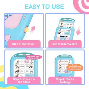 Cartes flash éducatives QuTZ Talking Phonics, 166 pages, 29+ thèmes, 800+ mots, faits amusants, 700+ jeux, matériau en peluche, jouets d'apprentissage <span class=keywords><strong>pour</strong></span> tout-petits, 3-6 ans - Product Image 5