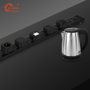 Aluminum Wall Track Socket Embedded Orbital EU Movable <strong>Modular</strong> Power Rail Plug <strong>System</strong> Desktop Electrical Outlet <strong>Panel</strong> with USB - Product Image 3