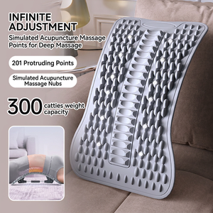 Support lombaire en acier inoxydable, masseur électrique dorsal à cordon, chaise de traction lombaire réglable, thérapie thermique pour soulager la douleur - Product Image 5