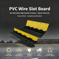 Protector de Cables Personalizable Amarillo y Negro (1000x250x50mm) para Cubrir Cables en el Suelo y Seguridad en Eventos, 2 Carriles Cruzados