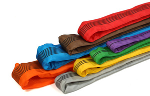 Sangle de levage en polyester gris de 4 tonnes, 4 m, 11 mm d'épaisseur, certifiée CE, ceinture <span class=keywords><strong>ronde</strong></span> sans fin - Product Image 3