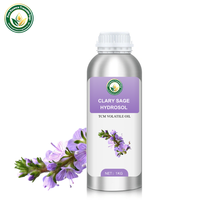 Hydrolat de Sauge Sclarée 100% Pur et Naturel de Qualité Supérieure, Grade Cosmétique et d'Aromathérapie, Riche en Linalol, Hydratant et Réparateur pour une Peau Saine