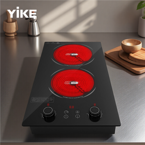 Table de cuisson électrique à deux brûleurs encastrable en céramique lisse de qualité supérieure pour usage domestique 3500W - Product Image 1