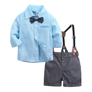 Vêtements pour enfants, bretelles pour bébé garçon, short de baseball, chemise à manches longues, costume formel - Product Image 4