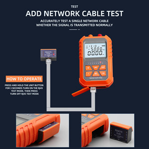 3 IN 1 Glasfaser-Leistungs messer-50 ~ 20dB RJ45-Netzwerk-Kabeltester mit visueller Fehlersuche 5MW 1-5km - Product Image 4
