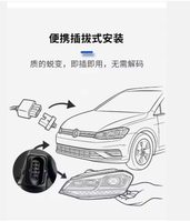 Couverture de projecteur lentille Laser D3S ampoule lumière LED nouveau 4300K 55W 3000 Lumens OE No.5GG 941 059A/060A phare de voiture pour Golf MK7 Henan