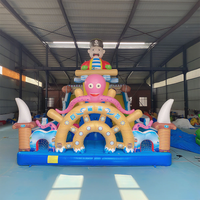 Parc de jeux gonflables pour enfants - Grand toboggan, trampoline, château gonflable - Installations de loisirs et de divertissement en plein air