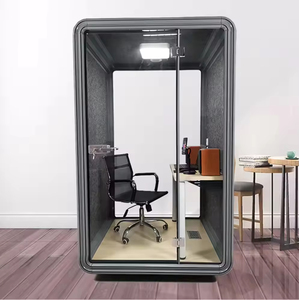 Cabine acoustique moderne en structure métallique démontable, écologique, ignifuge, insonorisée, portable, pour salle de piano ou téléphone - Product Image 4