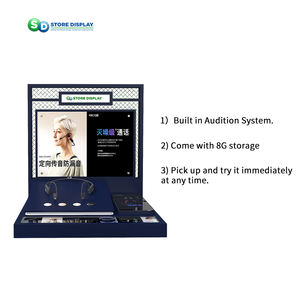 Acrylic Display <b>Stand</b> with Built-in Bluetooth Audition System for Shopping Mall Use Earphone Headset <b>Speaker</b> Promotion Display - Product Image 6