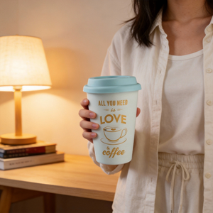 Taza <span class=keywords><strong>de</strong></span> Viaje <span class=keywords><strong>de</strong></span> Cerámica con Tapa - Product Image 3