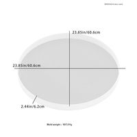 Moule en silicone écologique Early Riser Round River pour plateau carré en résine, artisanat de bureau simple DIY pour la décoration intérieure et les outils de pâtisserie