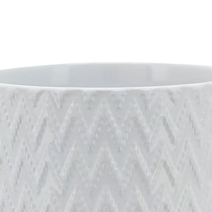 Maceta de Cerámica con Soporte de Madera, Diseño Texturizado Blanco para Decoración del Hogar y Jardín - Product Image 6