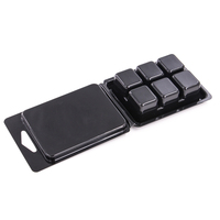 Novo Design de Plástico PET Claro Preto Fosco Bolha Vela Derreter a Cera Recipiente Caixa de Embalagem Clamshell