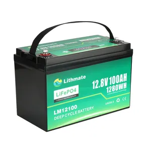 12 volt ricaricabile RV Caravan 12 v 200ah litio Lifepo4 batteria batteria solare 100ah 200ah 300ah agli ioni di litio