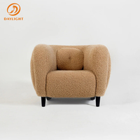 Moderner Minimalistischer Einzelsessel Freizeit-Lammwoll-Sessel für Zuhause Büro oder Schlafzimmer für Hotel-Lounge Wohnzimmer