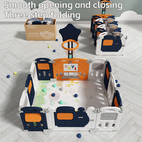Parc de jeu multifonctionnel OEM pour bébé avec tableau de dessin et panneaux rabattables, centre d'activités sécurisé pour tout-petits, idéal pour les enfants Montessori