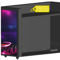 Table de présentation de DJ, stand de DJ portable, écran vidéo LED, écran d'affichage, stand de DJ