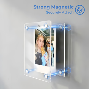 Cadre magnétique pour réfrigérateur en acrylique, 10 pièces, cadre photo magnétique double face pour photo <span class=keywords><strong>Instax</strong></span> de 3 pouces, cadeau de Noël - Product Image 5