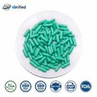 Capsules vides de gélatine Shaoxing RENHE taille 0 Capsule à enrobage entérique vert clair de couleur Offre Spéciale