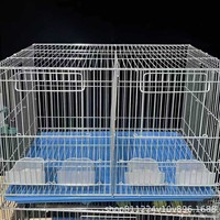 Cage d'élevage extra-large en métal électrogalvanisé à double compartiment, avec conception anti-évasion, pour tigres, barbets et paons