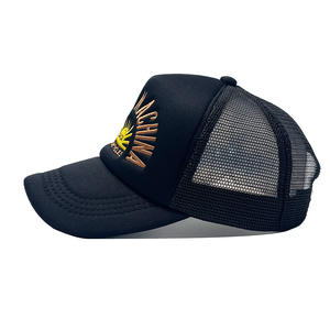 Casquette de camionneur américaine avec broderie de lettres, chapeau de soleil unisexe, protection solaire, maille personnalisée, 6 panneaux, réglable - Product Image 5