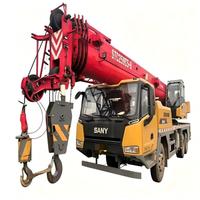 Grue sur camion Sany d'occasion, capacité nominale de 75 tonnes, flèche à cinq sections, hauteur de levage de 41 m, moteur Sany, hydraulique, 0-2000 heures d'utilisation
