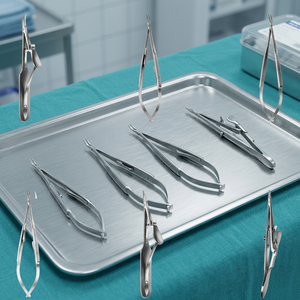 Arruga Needle <b>Holder</b> Curved With Lock Castroviejo Needle <b>Holder</b> Curved With Lock 14cm Kalt Needle <b>Holder</b> Straight - Product Image 3